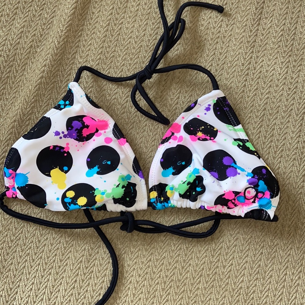 OP Triangle bikini top drawstring Sz S (3-5) bathing suit